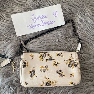 COACH Nolita 19 in Prairie Print Chalk Floral With Rexy & Feather Charms! RARE!